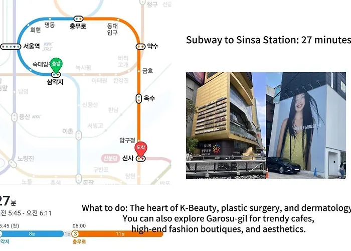 Apartment 1 Minute To Samgakji Area, 2 Rooms, 3 Beds, Myeongdong, Hongdae, Itaewon, Station, Maximum 4 People, Hybe, Airport Bus Seoul