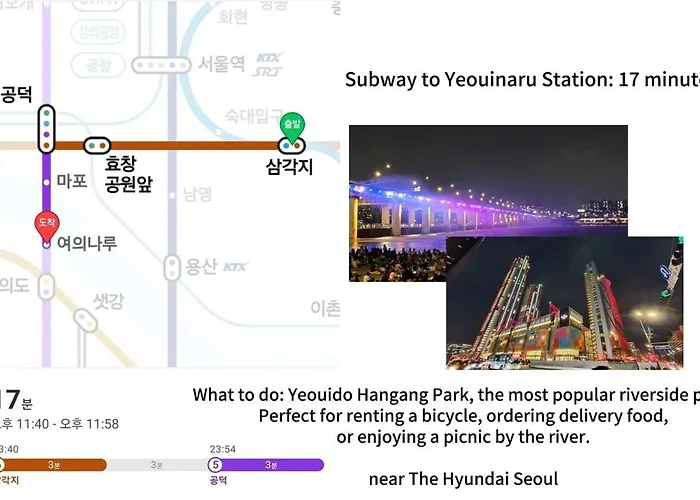 1 Minute To Samgakji Area, 2 Rooms, 3 Beds, Myeongdong, Hongdae, Itaewon, Station, Maximum 4 People, Hybe, Airport Bus Apartment Seoul