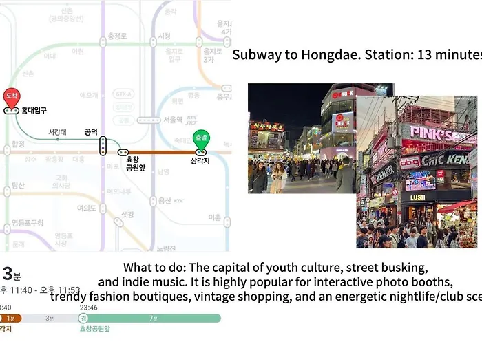 Apartment 1 Minute To Samgakji Area, 2 Rooms, 3 Beds, Myeongdong, Hongdae, Itaewon, Station, Maximum 4 People, Hybe, Airport Bus Seoul